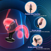 Noah - Masajeador de próstata masculino inalámbrico con control remoto, giratorio y vibratorio